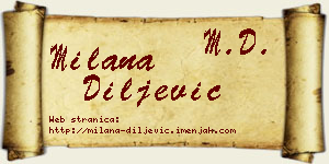 Milana Diljević vizit kartica